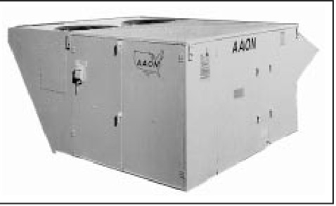 AAON RK Series small-cabinet rooftop unit, 08/10 ton class