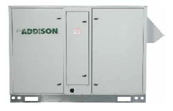 Addison TRSA Series high-efficiency packaged rooftop air conditioning unit, model sizes 036-420