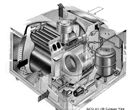 Lennox GCS1 series single package rooftop unit cutaway