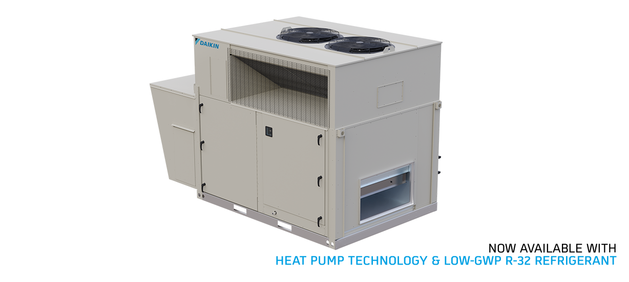 Daikin Applied Rebel commercial rooftop HVAC unit, current product line for the McQuay DPSC 3-31 ton series