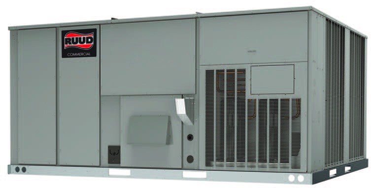 Ruud Commercial Renaissance Line 15-25 ton packaged rooftop gas/electric unit, Cabinet G