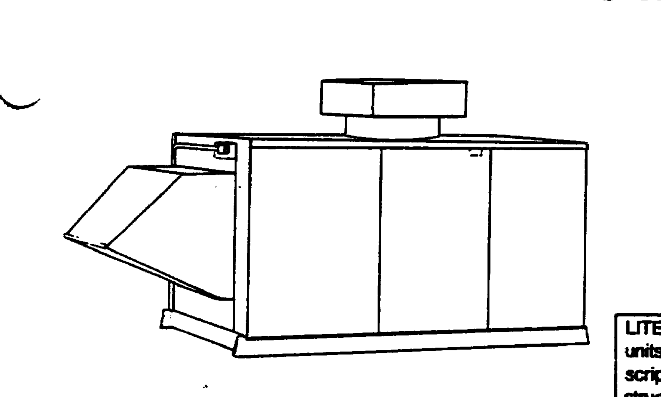 Trane GRNC rooftop gas duct furnace / rooftop gas heating unit, manufacturer technical illustration