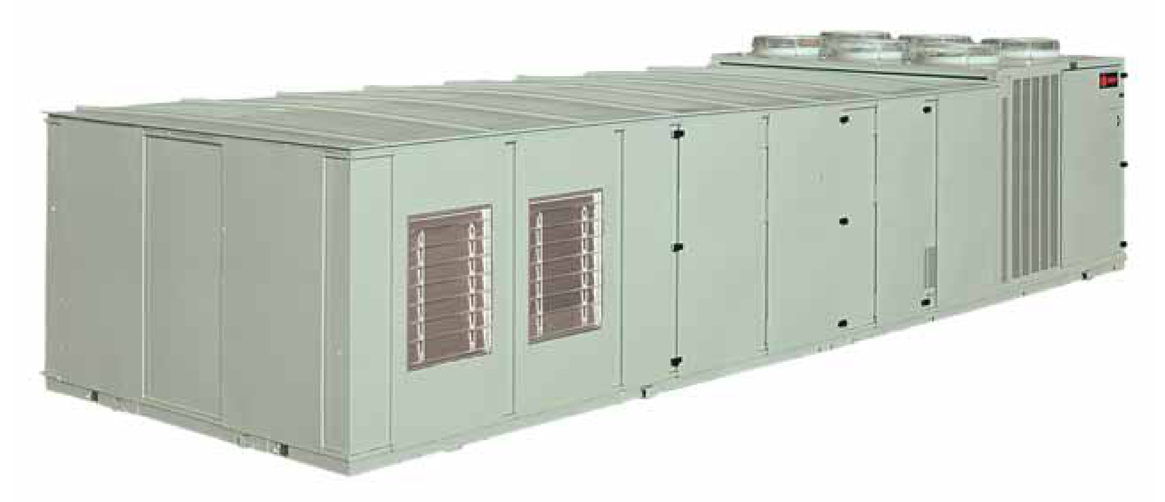 Trane IntelliPak S*HL series packaged rooftop air conditioner with evaporative condensers